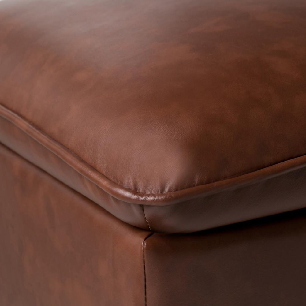 Emily Storage Ottoman in Vegan Leather
