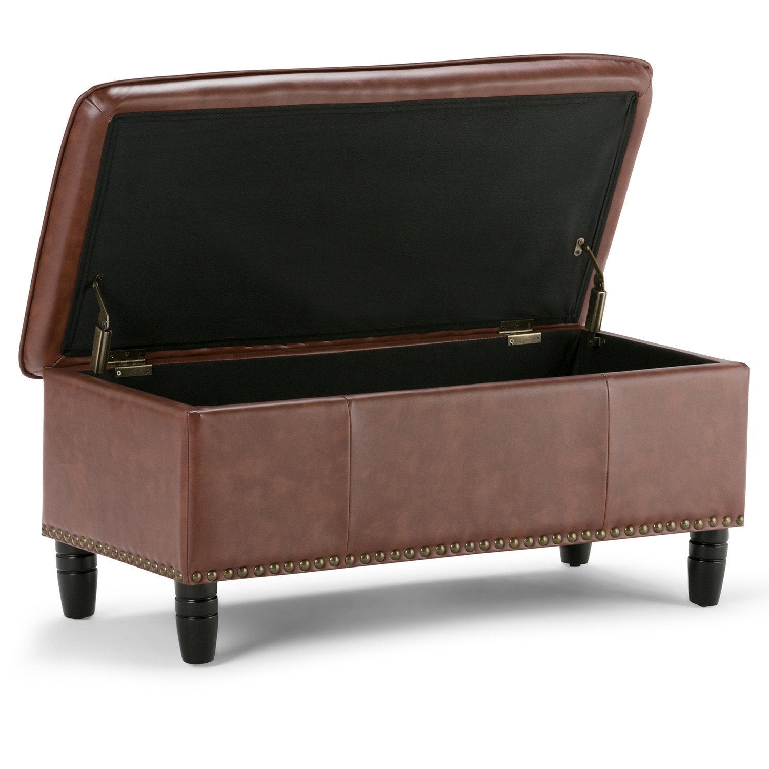 Emily Storage Ottoman in Vegan Leather