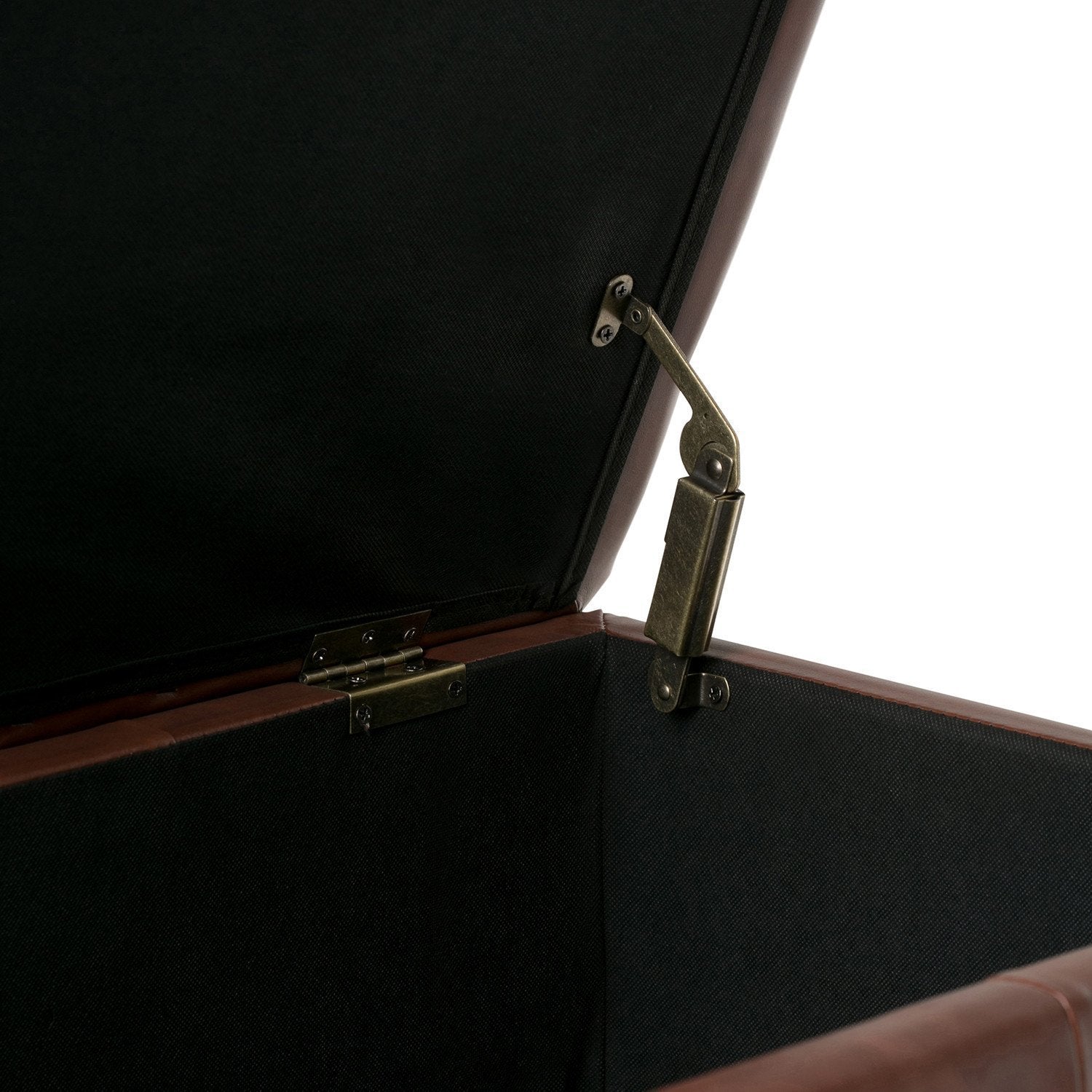 Emily Storage Ottoman in Vegan Leather