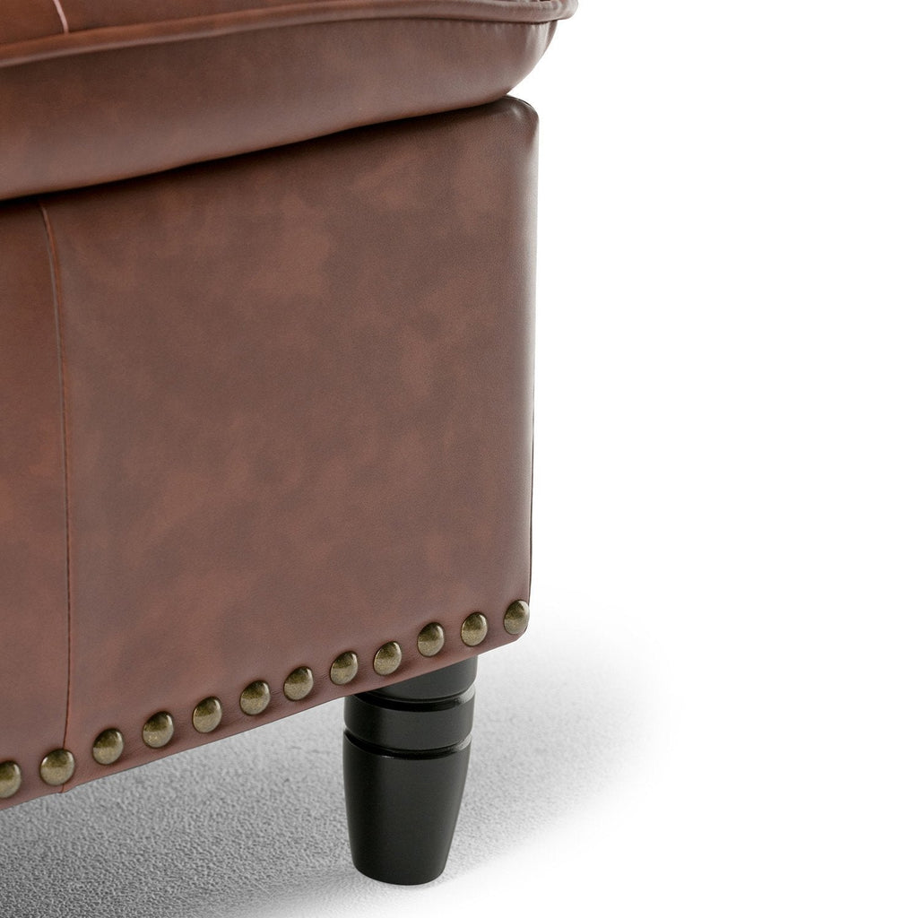 Emily Storage Ottoman in Vegan Leather