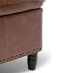 Emily Storage Ottoman in Vegan Leather
