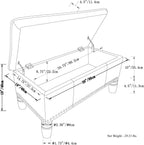 Emily Storage Ottoman in Vegan Leather