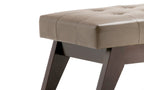 Draper Ottoman Bench in Vegan Leather