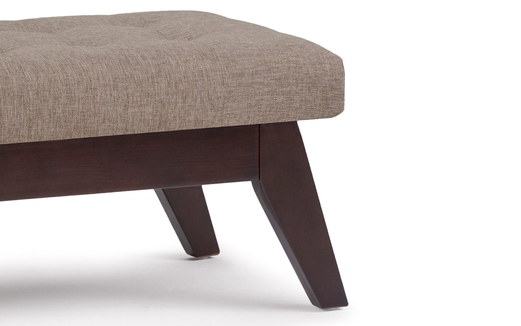 Draper Ottoman Bench in Linen