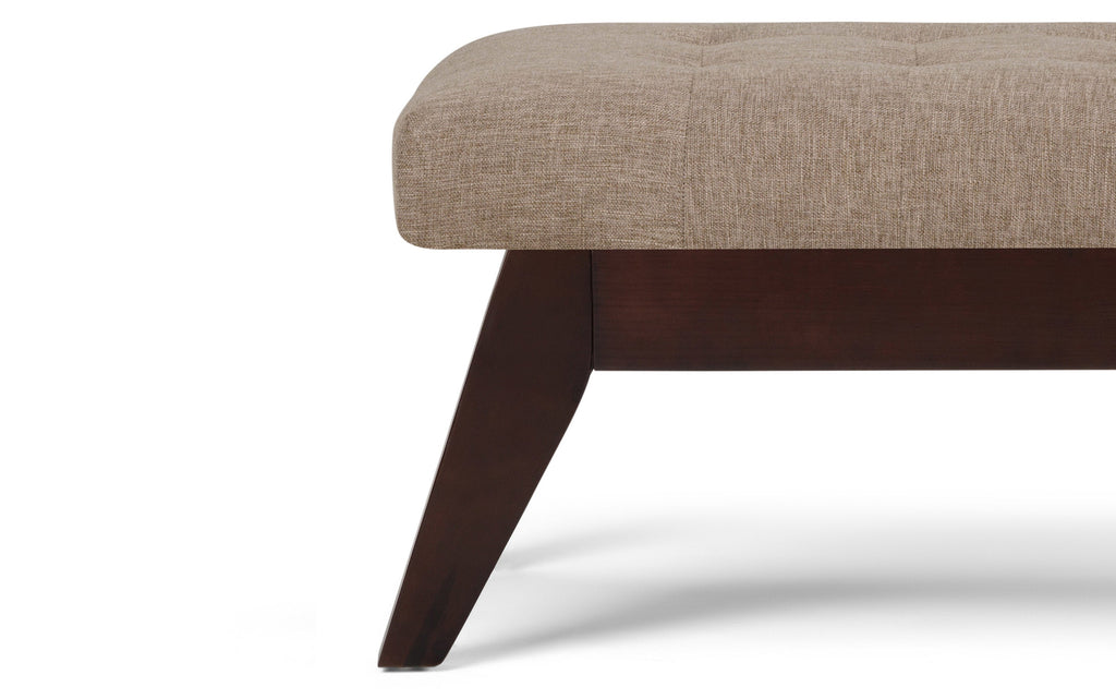 Draper Ottoman Bench in Linen
