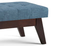 Draper Ottoman Bench in Denim Blue