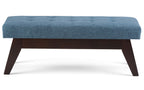 Draper Ottoman Bench in Denim Blue