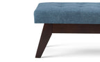 Draper Ottoman Bench in Denim Blue