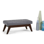 Draper Ottoman Bench in Vegan Leather