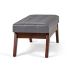 Draper Ottoman Bench in Vegan Leather