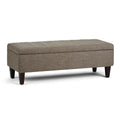 Monroe Storage Ottoman in Linen
