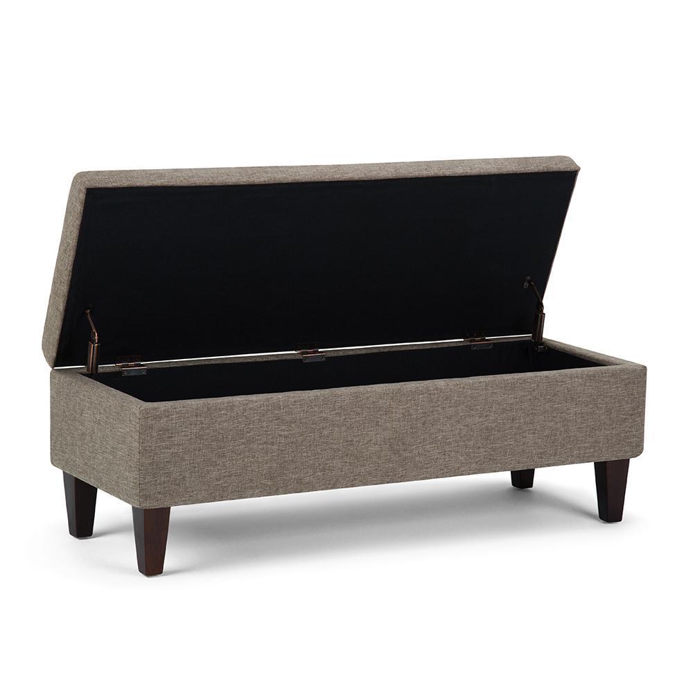 Monroe Storage Ottoman in Linen