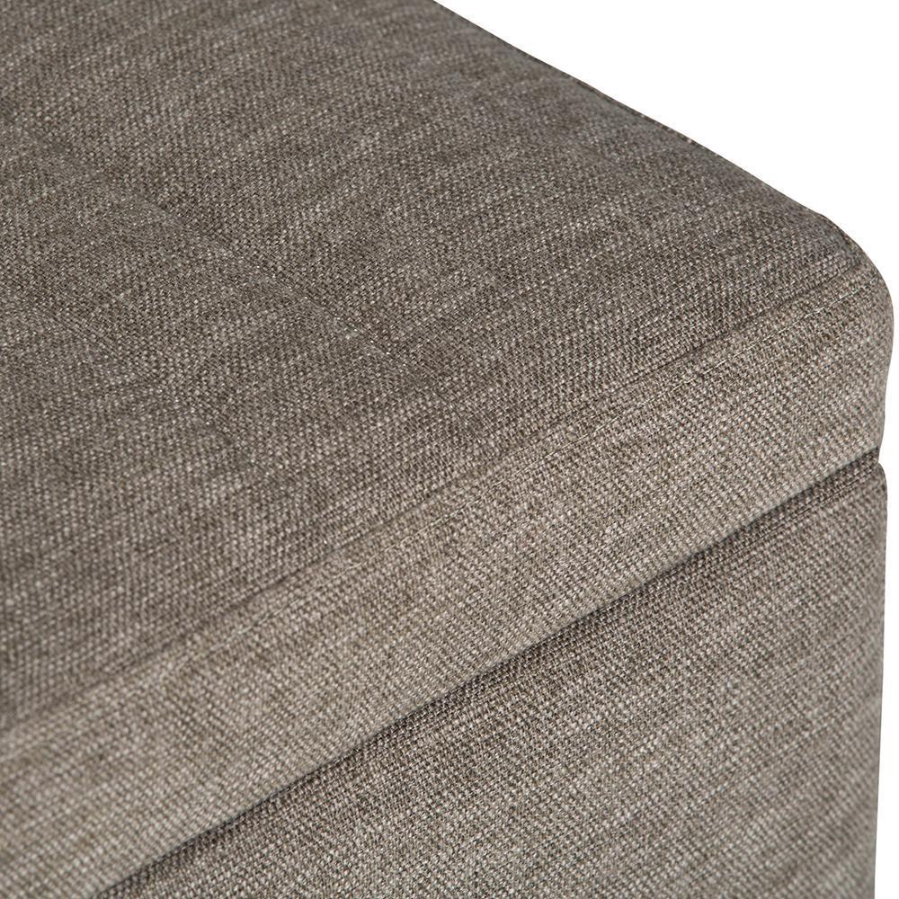 Monroe Storage Ottoman in Linen