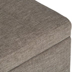 Monroe Storage Ottoman in Linen