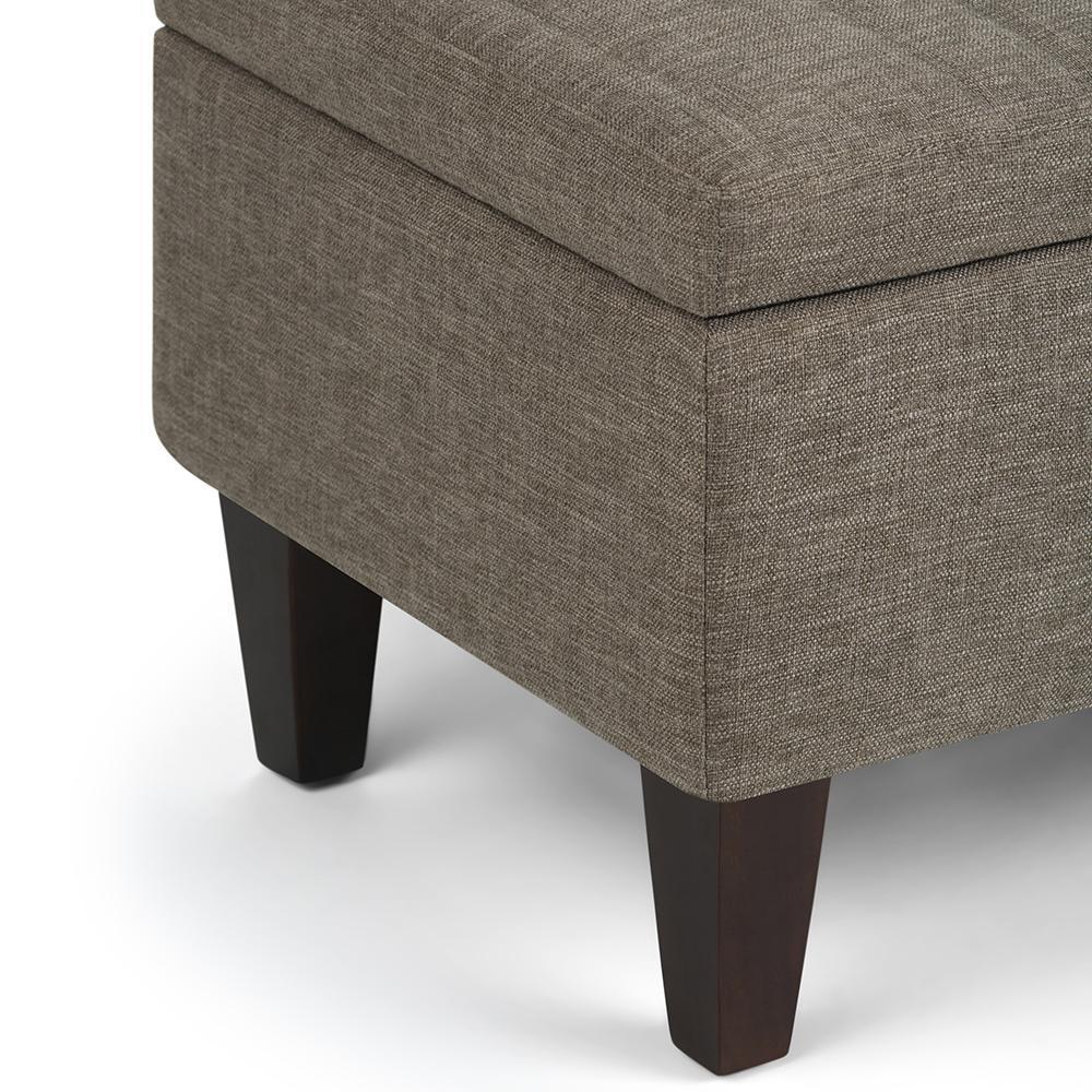 Monroe Storage Ottoman in Linen