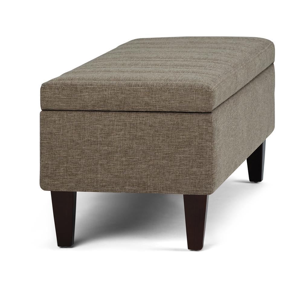 Monroe Storage Ottoman in Linen