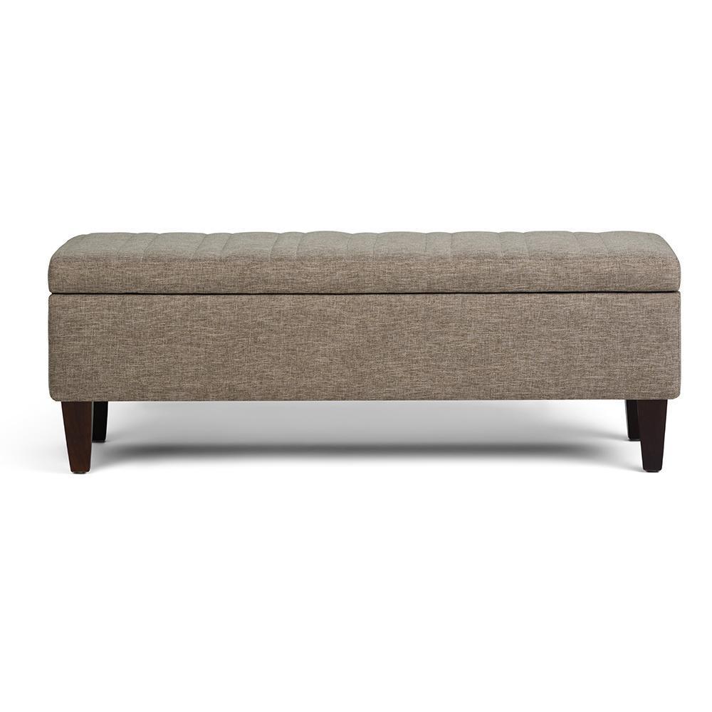 Monroe Storage Ottoman in Linen