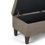 Monroe Storage Ottoman in Linen