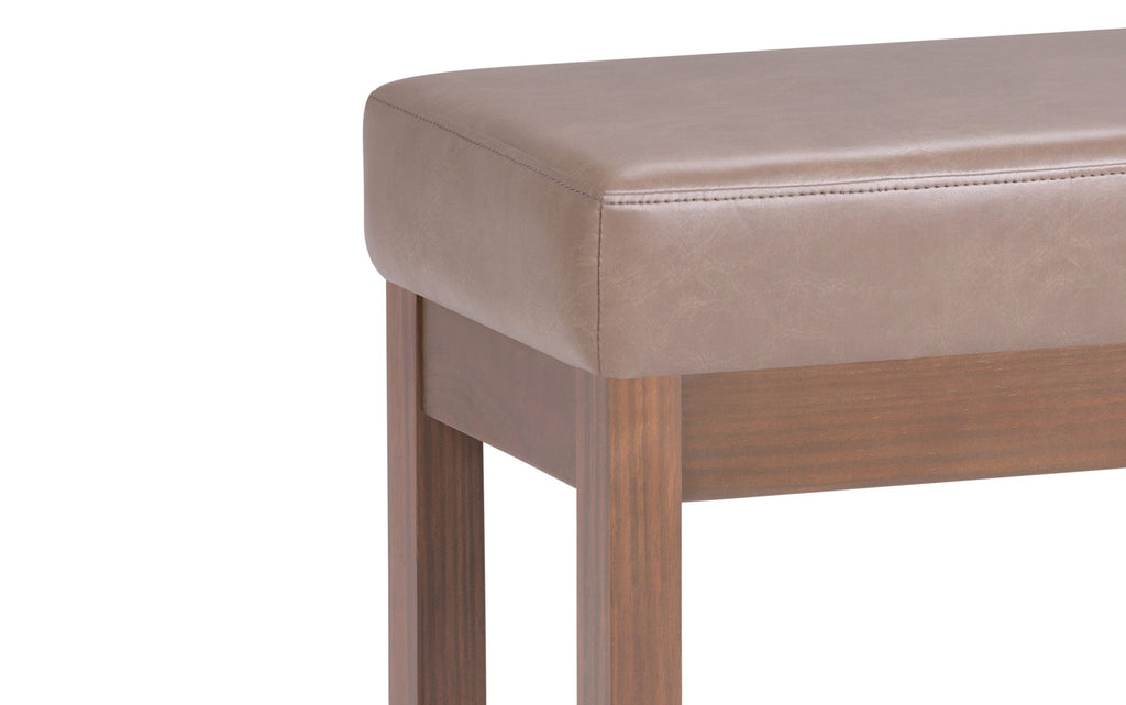 Milltown Small Ottoman Bench in Vegan Leather