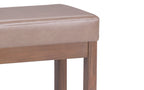 Milltown Small Ottoman Bench in Vegan Leather