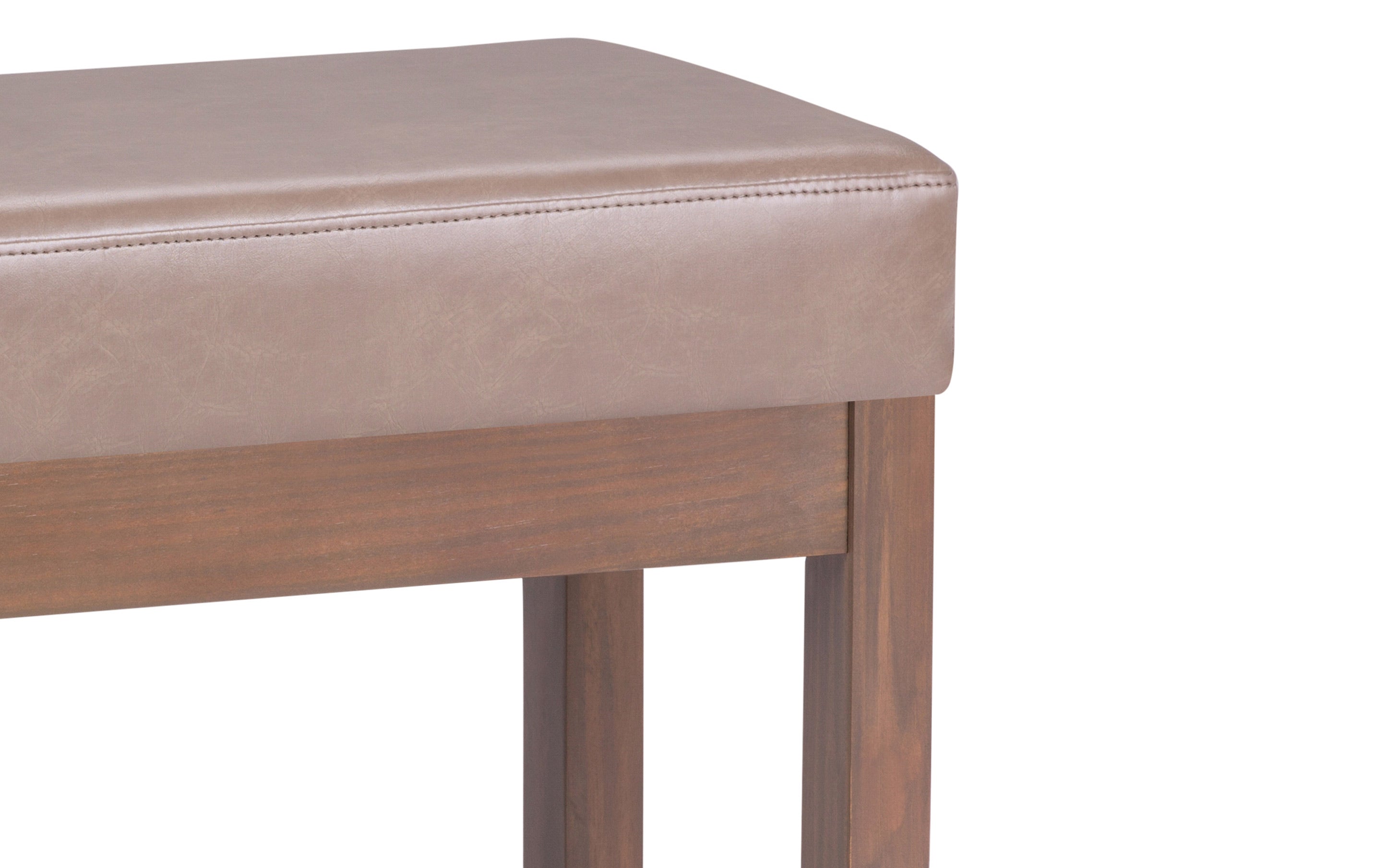 Milltown Small Ottoman Bench in Vegan Leather