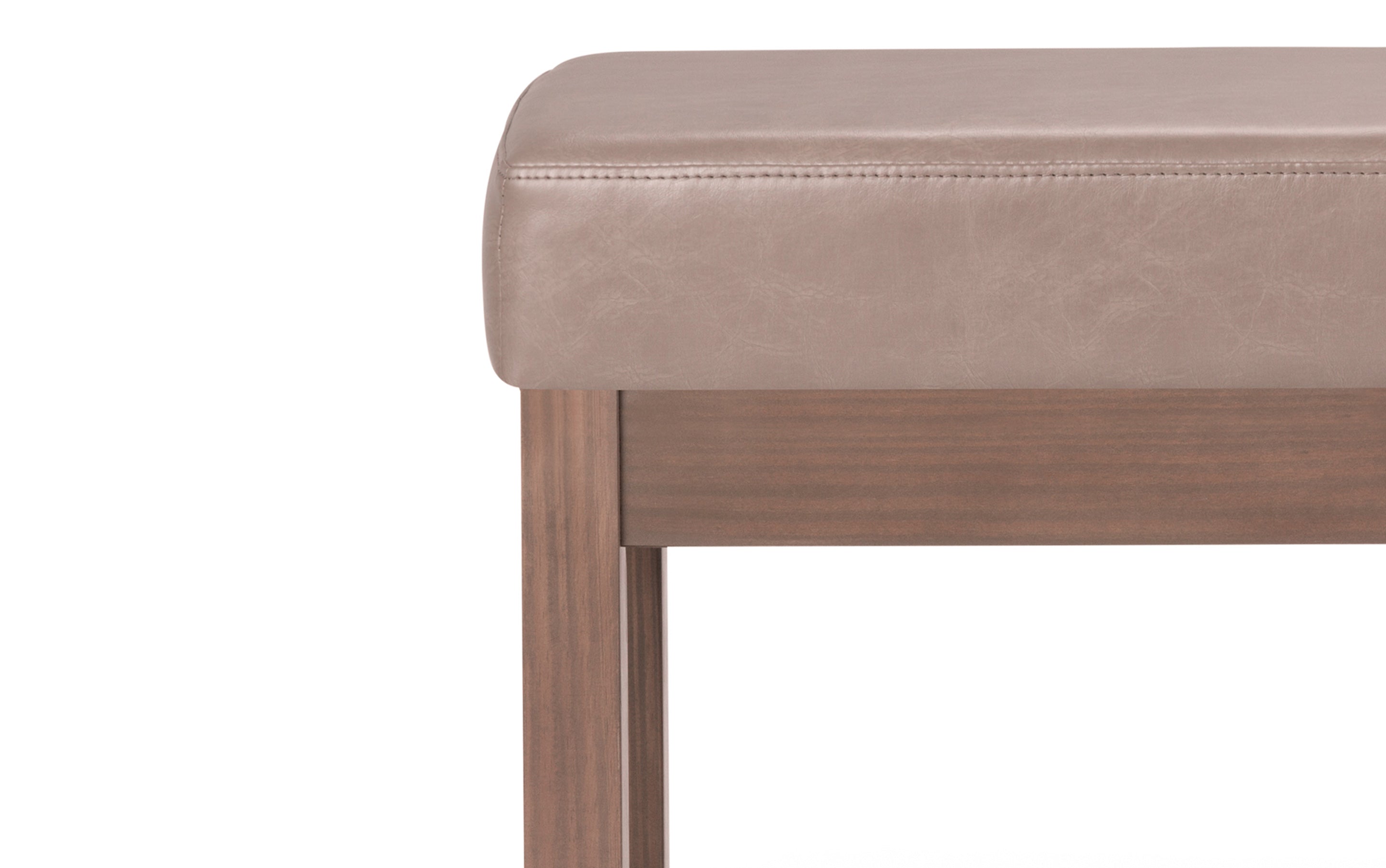 Milltown Small Ottoman Bench in Vegan Leather