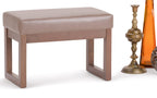 Milltown Small Ottoman Bench in Vegan Leather