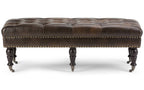 Henley Ottoman Bench in Distressed Vegan Leather
