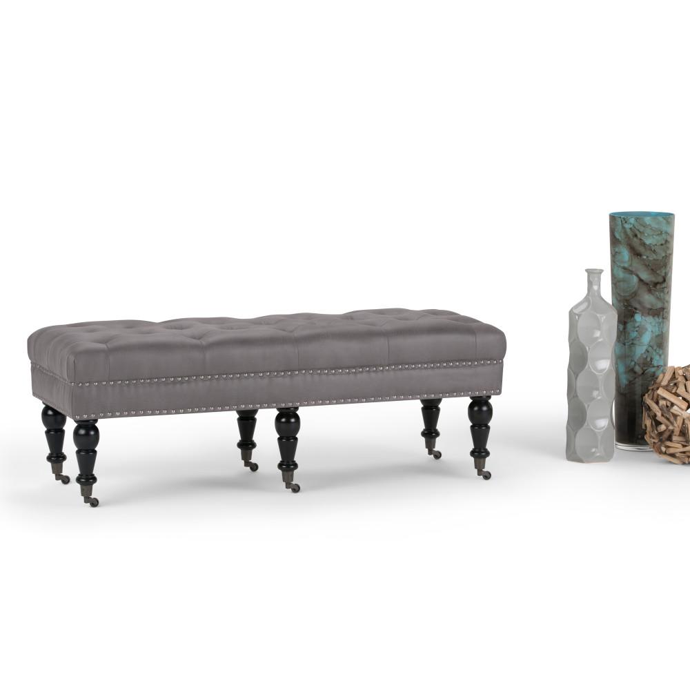 Henley Ottoman Bench in Distressed Vegan Leather