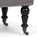 Henley Ottoman Bench in Distressed Vegan Leather