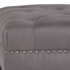 Henley Ottoman Bench in Distressed Vegan Leather