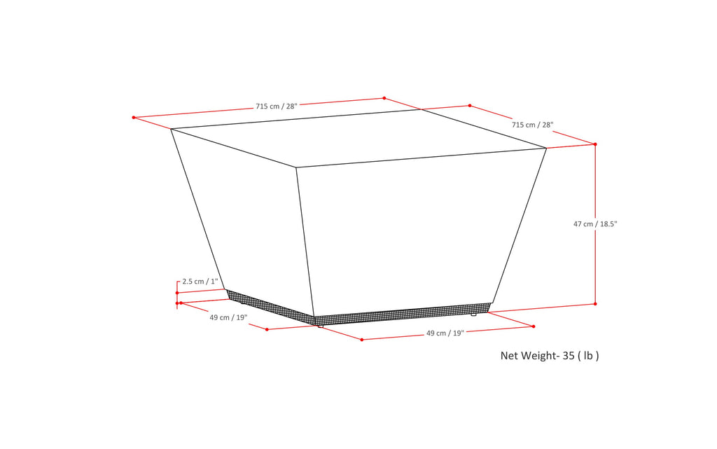 Abba Square Coffee Table in Mango