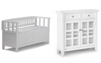 Acadian 48-inch Storage Bench and 36-inch Cabinet