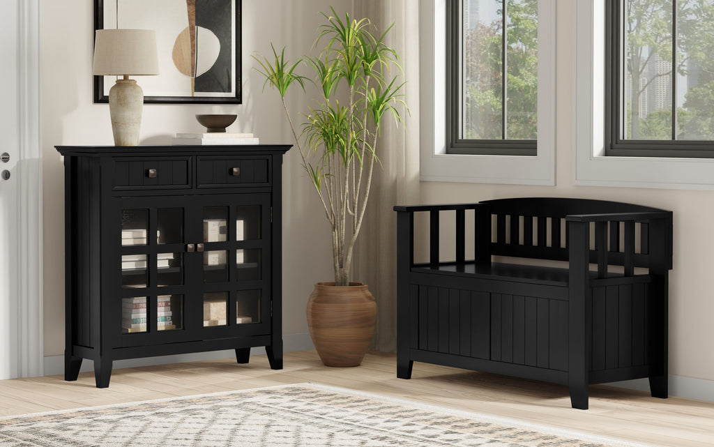 Acadian 36-inch Storage Bench and 36-inch Cabinet