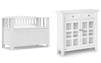 Acadian 36-inch Storage Bench and 36-inch Cabinet