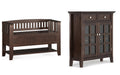 Acadian 48-inch Storage Bench with Shelf and 36-inch Cabinet