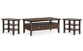 Acadian 48 inch Coffee Table with 14 inch End Tables (Set of 3)