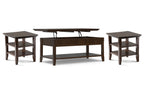 Acadian 48 inch Coffee Table with 19 inch End Tables (Set of 3)