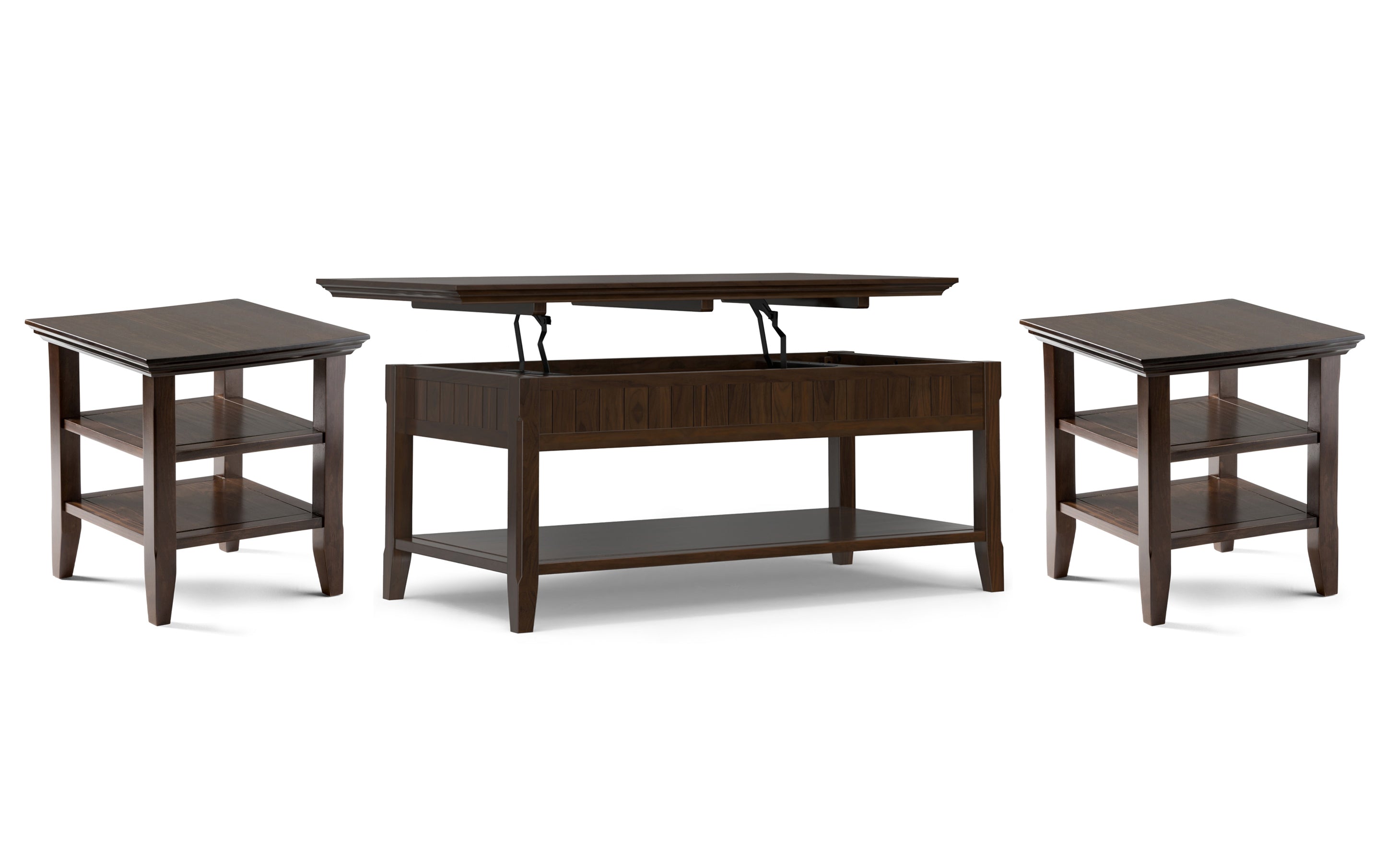 Acadian 48 inch Coffee Table with 19 inch End Tables (Set of 3)