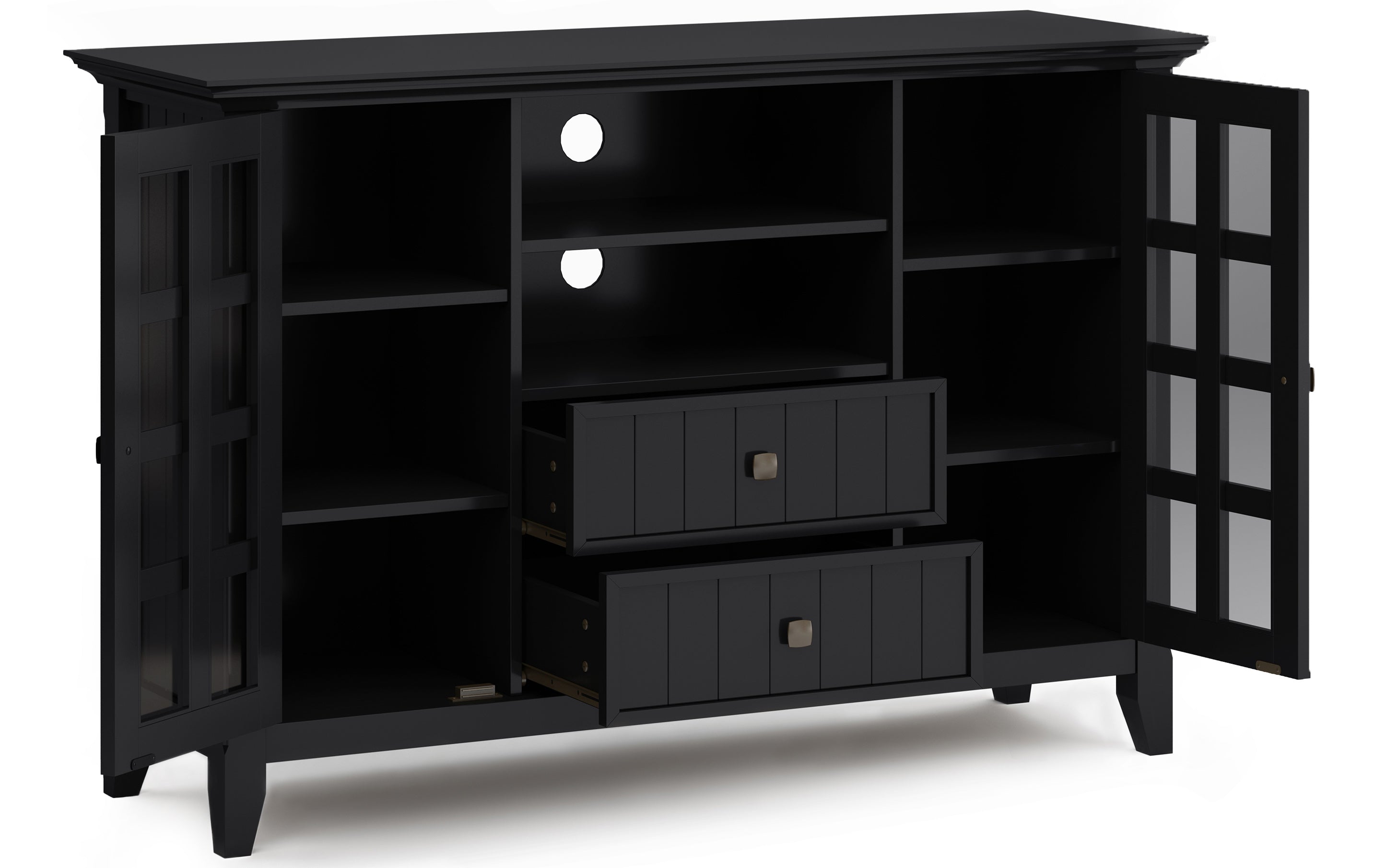 Acadian 53 inch Tall TV Stand with 26 inch 5 Shelf Bookcases (Set of 3)