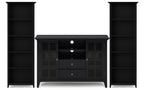 Acadian 53 inch Tall TV Stand with 26 inch 5 Shelf Bookcases (Set of 3)