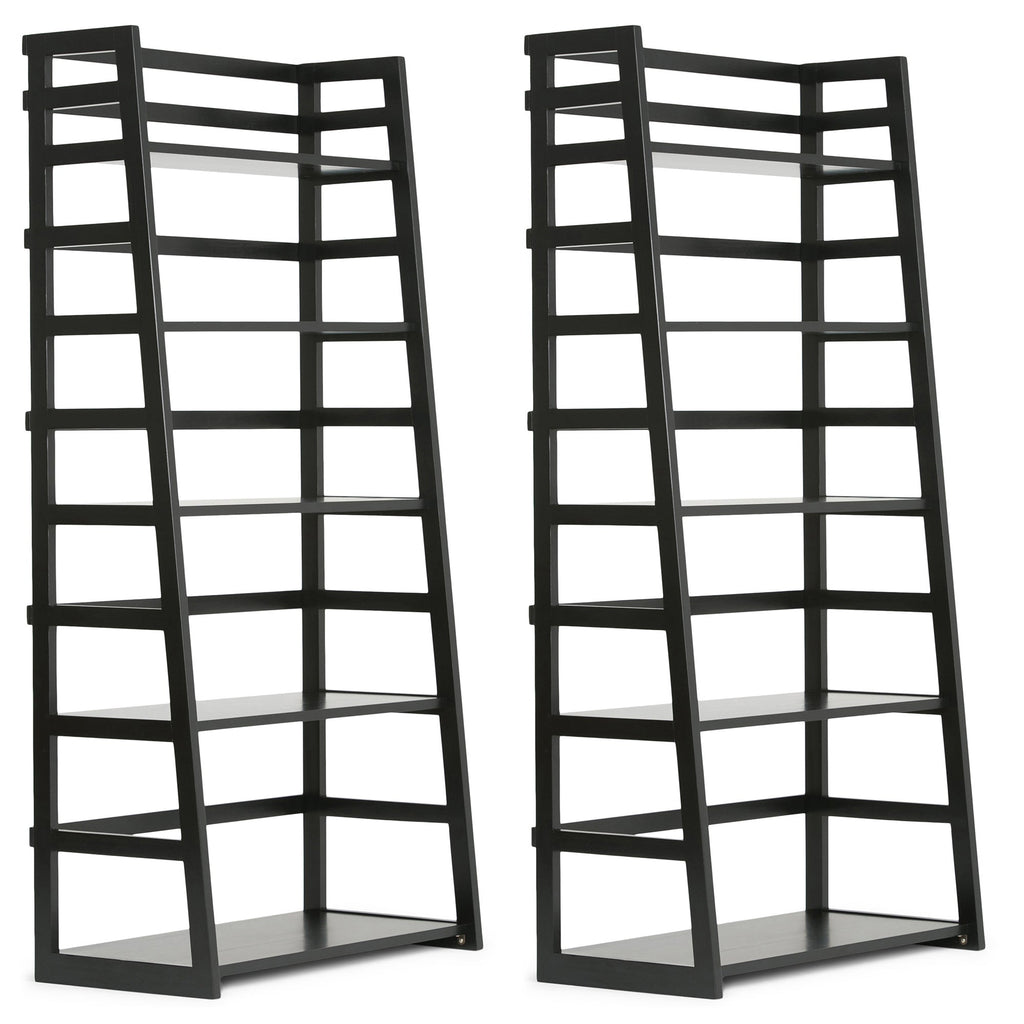 Acadian 30 inch 5 Shelf Ladder Bookcase (Set of 2)