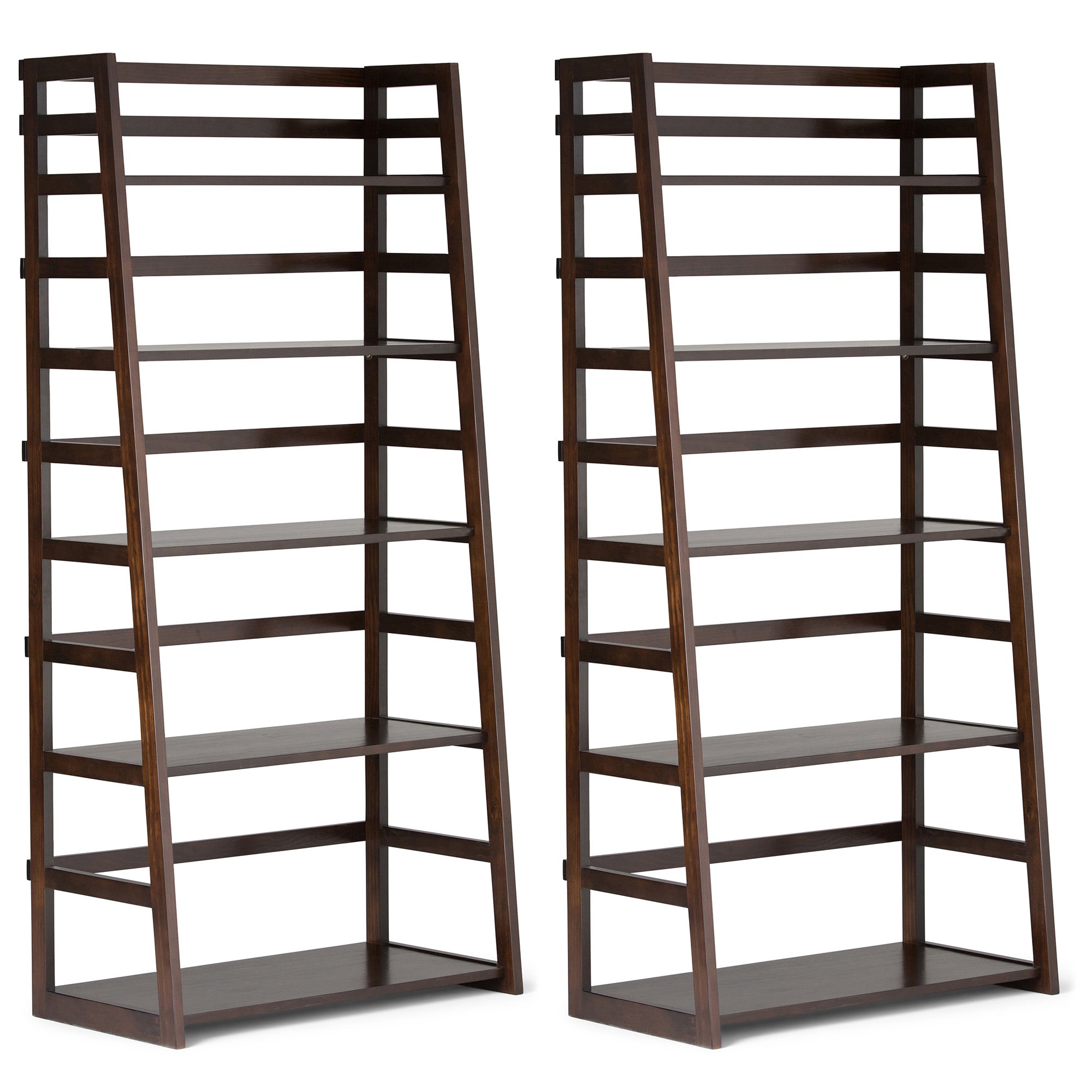 Acadian 30 inch 5 Shelf Ladder Bookcase (Set of 2)