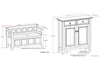 Amherst 48-inch Storage Bench and 36-inch Cabinet