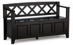 Amherst 48-inch Storage Bench and 36-inch Cabinet