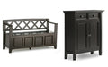 Amherst 48-inch Storage Bench and 36-inch Cabinet