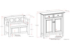 Amherst 36-inch Storage Bench and 36-inch Cabinet