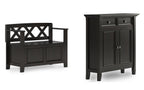 Amherst 36-inch Storage Bench and 36-inch Cabinet