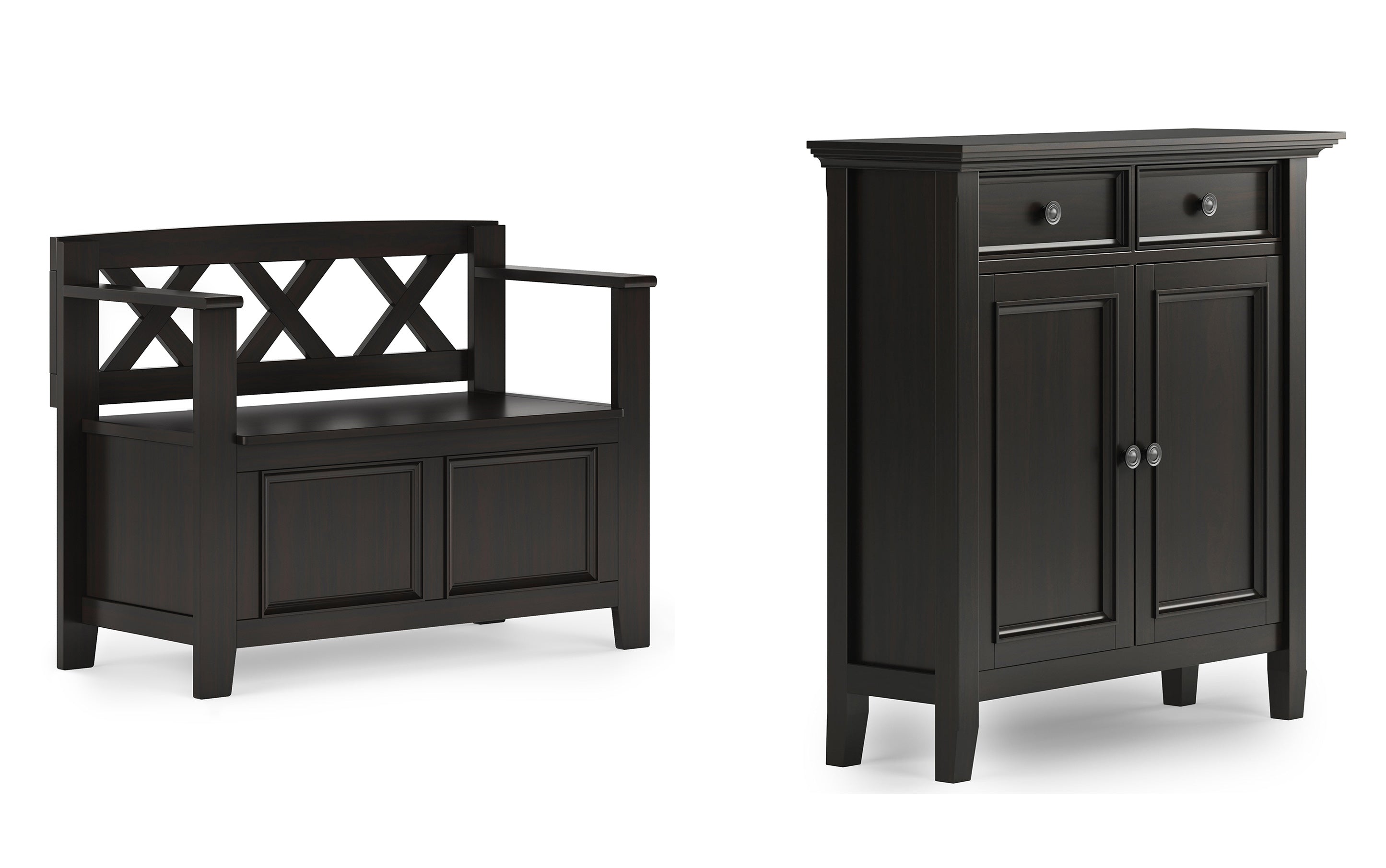 Amherst 36-inch Storage Bench and 36-inch Cabinet