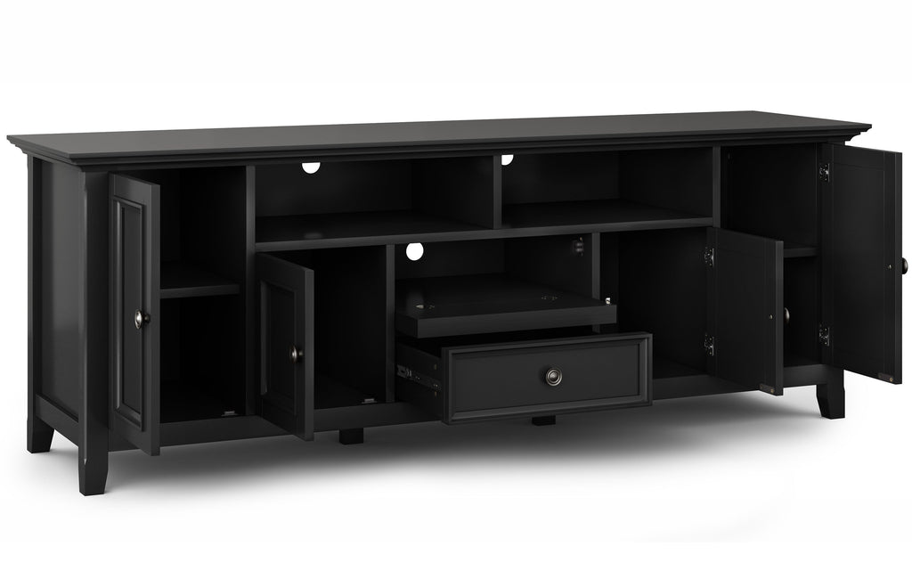 Amherst 72 inch TV Stand with 24 inch 5 Shelf Bookcases (Set of 3)